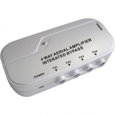 Image of Coaxial Aerial Digital TV / DAB Signal Booster with 4G Filter 1 Input 4 Outputs