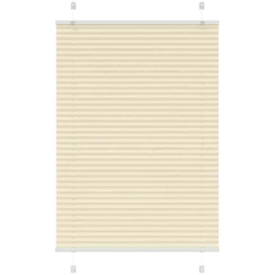 Image of vidaXL Pleated Blind Cream 85x100 cm Fabric Width 84.4 Polyester