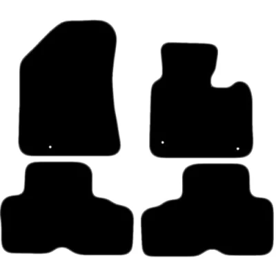 Image of Carsio Carpet Car Mats For Kia Carens 2013+ Onwards 4 Piece Set Tailored Fit Floor Mat Complete Accessory Black Custom Fitted All Weather, Anti Slip Backing &amp; Grey Trim