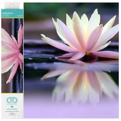 Image of DIAMOND DOTZ Seerose Squares DQ8 Intermediate Kit, Reflections, 41 x 31cm