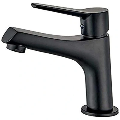 Image of Ibergrif M11026B Arial Basin Mixer Tap with Water Saving Function, Black