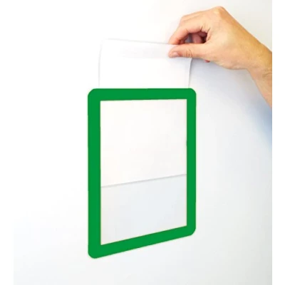 Image of Beaverswood Frame With Transparent Film, Format A5, Pack Of 10, Magnetic, Green