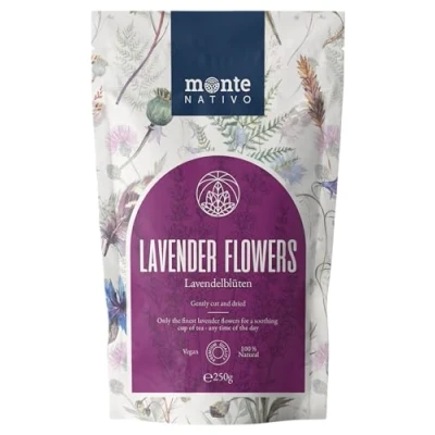 Image of Lavender flowers(250g) MonteNativo Gently cut and dried without additives Intense fragrance For scented pillows, bags sachets tea 100% pure natural
