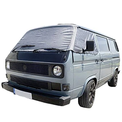 Image of UK Custom Covers SW295GREY Luxury Front Windscreen Wrap Cover Grey To Fit VW T25