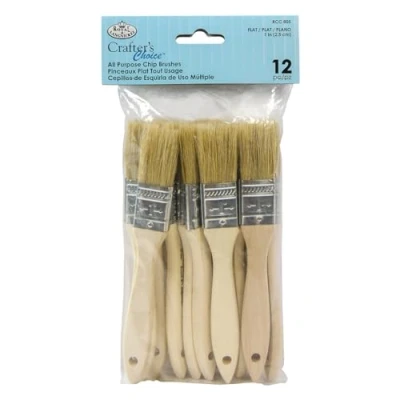 Image of Royal and Langnickel Crafter&#039;s Choice 1 inch Chip Brushes 12/Package