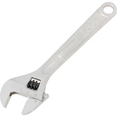 Image of Yamoto Adjustable Spanner, Chrome Vanadium Steel, 8in./200mm Length, 25mm Jaw Capacity
