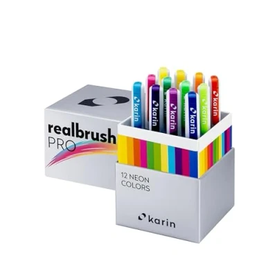 Image of Karin Realbrush PRO Neon Colors A set of 12 brushes in an exclusive and protective case.