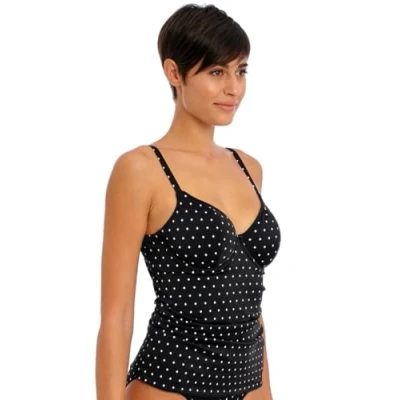 Image of Freya Womens Jewel Cove Tankini Top Black Size 34DD