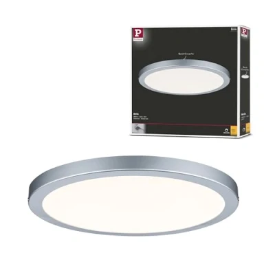 Image of Paulmann 70865 LED Atria mounting panel round ceiling luminaire 22W light 2700K warm white chrome matt dimmable for wall and