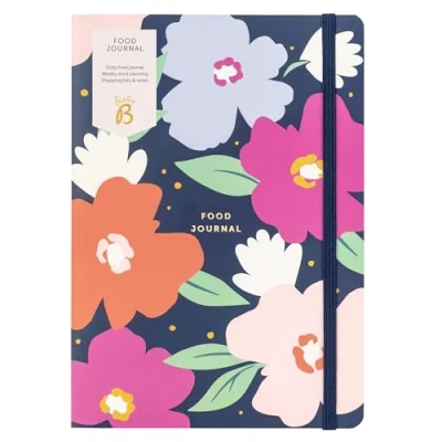 Image of Busy B food journal Floral Daily with weekly meal planning, shopping lists &amp; notes. Planner to help track Weight loss works Watchers and other diet plans! FSC® Certified