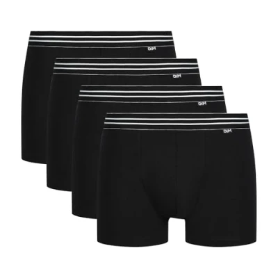 Image of DIM ECODIM COTON X 4 men&#039;s Boxer shorts in Black