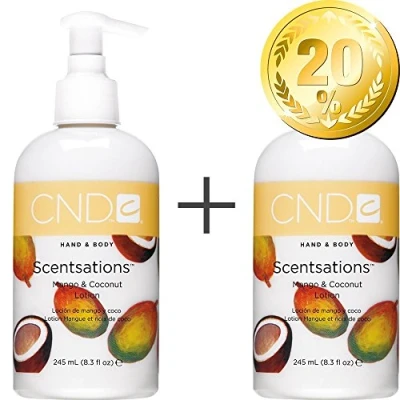 Image of CND Scent sations 245 ml Pack of 2 20% Discount Mango &amp; Coconut Hand and Body Lotion
