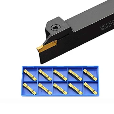 Image of 1P MGEHR2525 5 Tool Holder + 10P MGMN500 M TG4025 Carbide Insert CNC Metal Lathe Cutting Turning