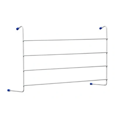 Image of Premier Housewares Clothes Airers Indoor Rack Metal / White Powder Coating Radiator Towel Rail With 4 Hanging Bars Airer Set Of 2 61 x 15 36