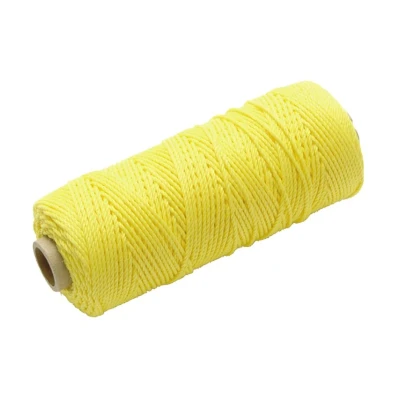 Image of Faithfull FAIBLHVY Hi Vis Yellow Braided Nylon Brick Line String 100M (330ft) Breaking Strength 26.4kg