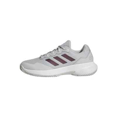 Image of adidas Performance Womens Gamecourt 2.0 Tennis Shoes Grey Size UK 5