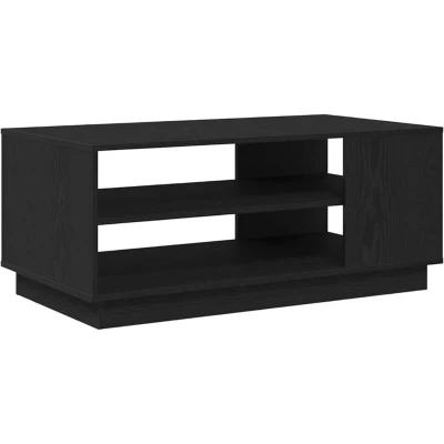 Image of vidaXL Black Oak Coffee Table 102x55x43 cm Made from Engineered Wood