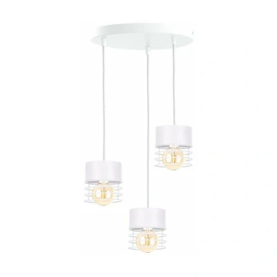 Image of Atollo Cluster Pendant Ceiling Light White, 32cm, 3x E27