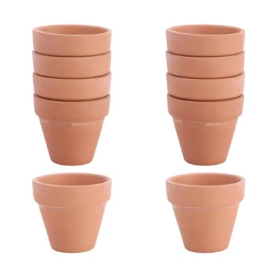 Image of 10Pcs 5.5x5cm Small Mini Terracotta Pot Clay Ceramic Pottery Planter Cactus Flower Pots Succulent Nursery Great for Plants Crafts Wedding Favor