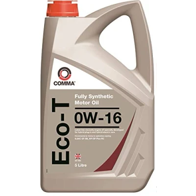 Image of Comma Eco T 0W 16 0W16 Fully Synthetic Engine Oil ECOT5L 5 Litres 5L