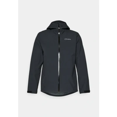 Image of Berghaus Men&#039;s Arnaby Lightweight Stretch Waterproof Hooded Jacket, Black/Black, 2XL