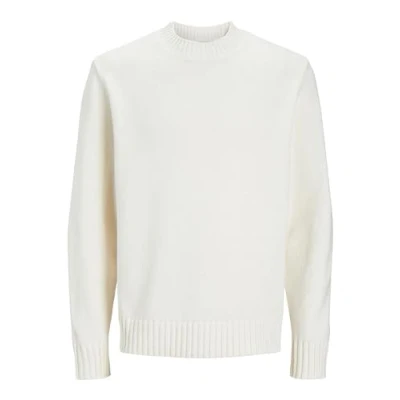 Image of JACK &amp; JONES Men&#039;s Jorcasablanca Knit Crew Neck Jumper, Sea Salt, X Small