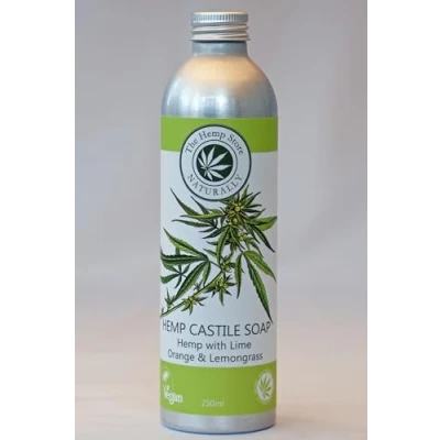 Image of The Hemp Store Castile Liquid Soap with Lime Orange &amp; Lemongrass 250ml