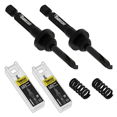 Image of 2 x SabreCut HSARB01_2 Universal 1/4 Inch HEX Shank Hole Saw Arbour and Springs Compatible with Saws