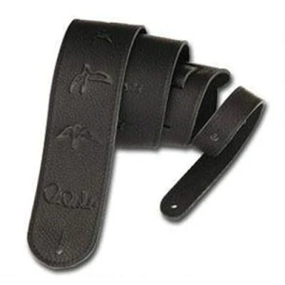 Image of PRS PS ACC 3119 Smooth Leather Guitar Strap with Embossed Birds Black