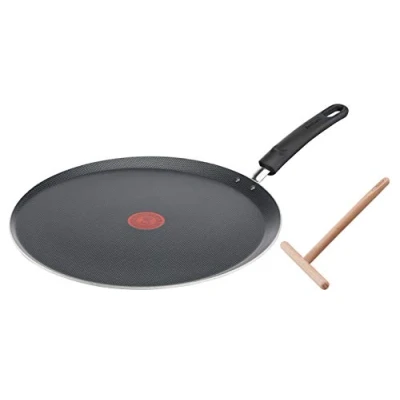 Image of Tefal Easy Cook and Clean B5549712 Crepe Pan 34 cm + Spreader Non Stick for All Heat Sources Except Induction