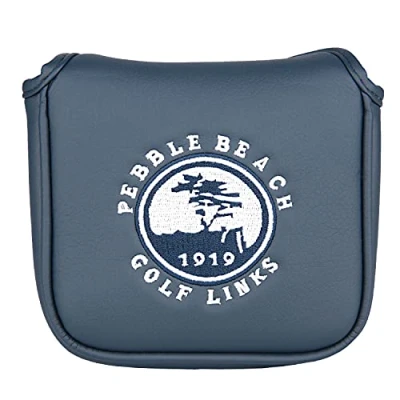 Image of HISTAR Pebble Beach Magnetic Closure Golf Square Mallet Shaped Putter Cover for Scotty Cameron (Blue)