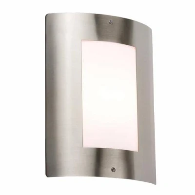 Image of KnightsBridge 40W IP44 Edison Screw (E27) Stainless Steel Outdoor Wall Light