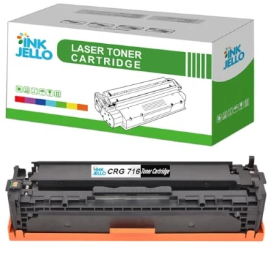 Image of Inkjello CRG 716 Toner Cartridge Replacement for Canon i SENSYS LBP5050 LBP5050N MF8030Cn MF8040Cn MF8050Cn MF8080Cw Black (1 Pack)