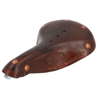 Image of Gusti Saddle Leather Bernhard H. Brown Ladies Men comfortable ergonomic Vintage Bicycle