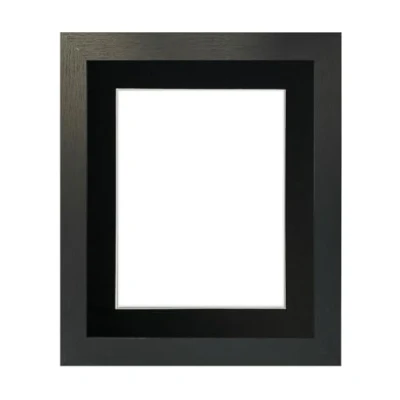 Image of FRAMES BY POST Studio Black Ash Picture Photo Frame with Mount A1 for Image Size A2