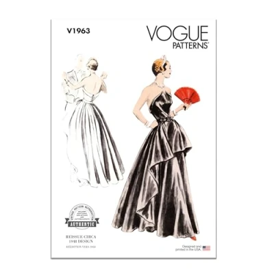Image of Vogue V1963AX5 Misses’ Evening Dress AX5 (4 6 8 10 12)