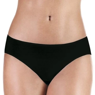 Image of PROTECHDRY Washable Urinary Incontinence Bikini Underwear for Women, with Front Absorbent Area (Black, Large)