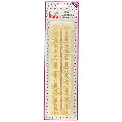 Image of FMM Upper Case Funky Alphabet &amp; Number Tappit Cutters Set