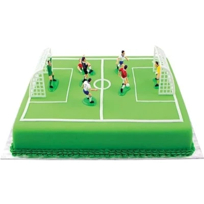 Image of PME FS009 Football / Soccer Toppers for Cake and Cupcakes Set of 9, 10 x 4 6.3 cm, Multi colour
