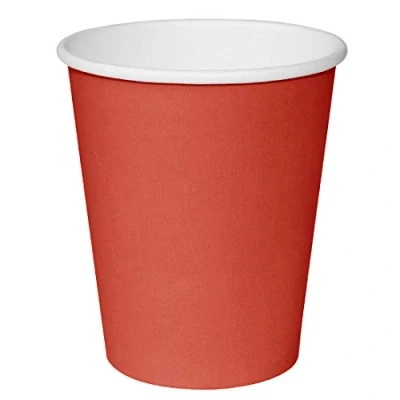 Image of Fiesta Recyclable Single Wall Takeaway Coffee Cups Red 12oz (1000 Pk)