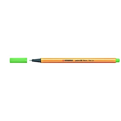 Image of STABILO POINT 88 FINELINER PIGMENT LINER 88/033 (PACK OF 3) FLUORESCENT GREEN