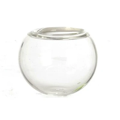 Image of Melody Jane Dolls House Empty Goldfish Fish Bowl Miniature Glass Pet Accessory 1:12 Scale