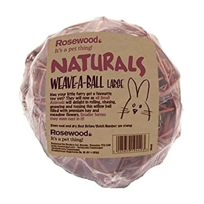 Image of Rosewood Naturals Edible Gnaw Weave A Ball, Large, Toy for Small Animals