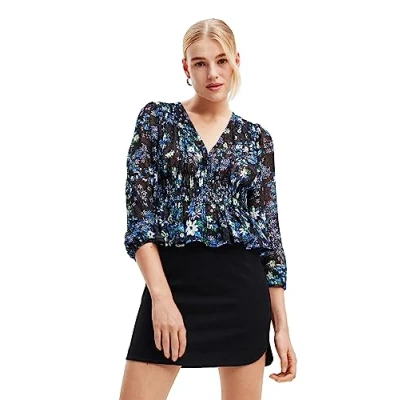 Image of Desigual Women&#039;s Blus_hamburgo Blouse, Blue, S
