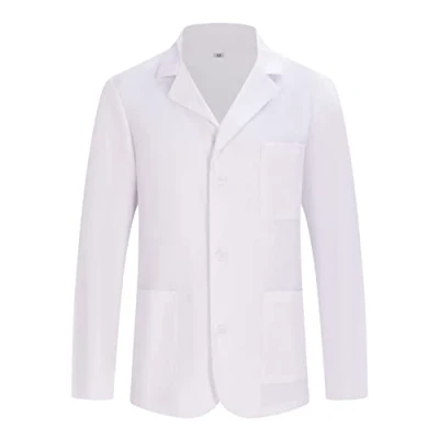 Image of MISEMIYA White LAB Coat Unisex Doctors Medical Uniforms 8164 Small,
