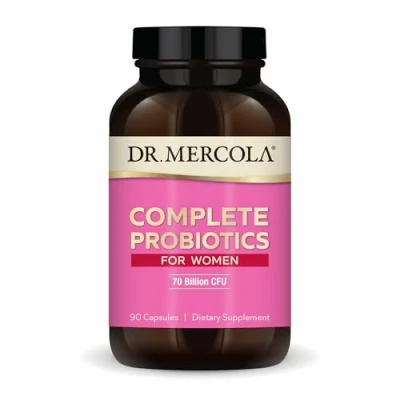 Image of Dr. Mercola, Complete Probiotics for Women Capsules, 90 Servings (90 Capsules), 70 Billion CFU, Digestive Health Support, Non GMO, Soy Free, Gluten Free
