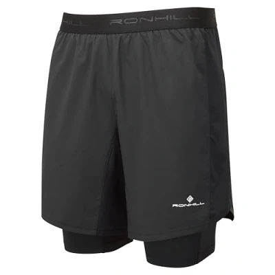 Image of Ronhill Running, Men&#039;s Tech 7&quot; Twin Short, Black, S