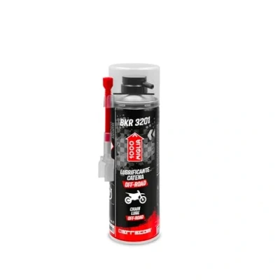 Image of ERRECOM 1000 Miglia BKR 3201 Off Road Motorcycle Chain Lubricant, Water and Mud Resistant, Precise Spray with No Drips, Includes Huggie System 90 Connector, 500 ml Aerosol Can