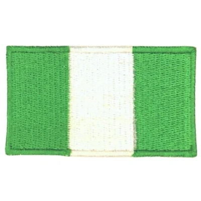 Image of Nigeria National Country Flag Iron Sew on Embroidered Patch