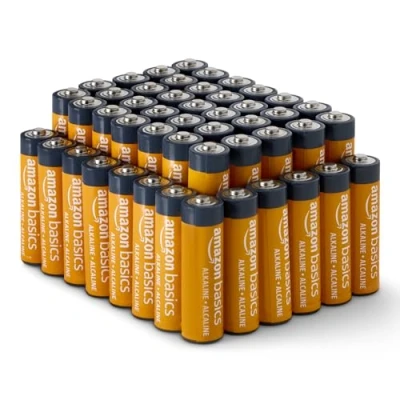 Image of Amazon Basics AA 1.5 Volt Performance Alkaline Batteries, 48 Pack (Appearance may vary)
